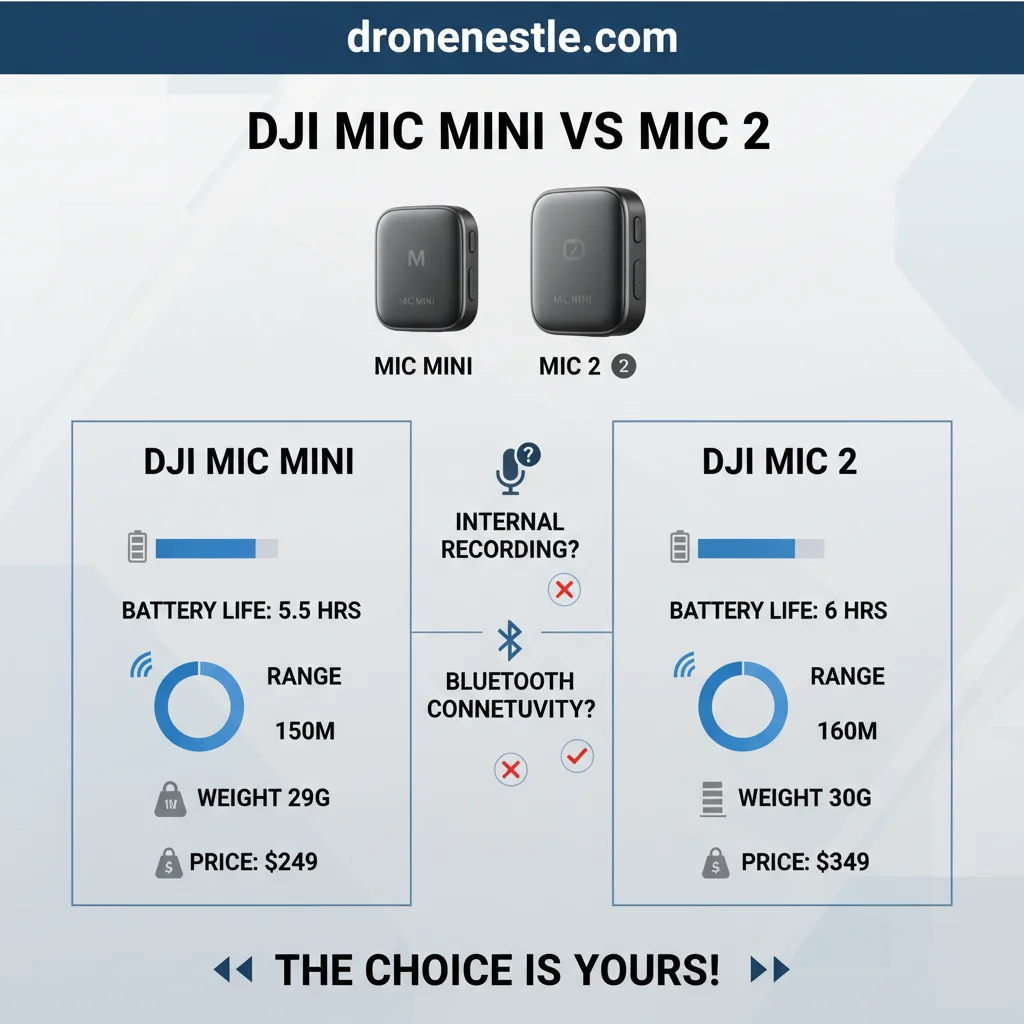 DJI Mic 2 vs Mic Mini: Features, Battery, and Buying Advice