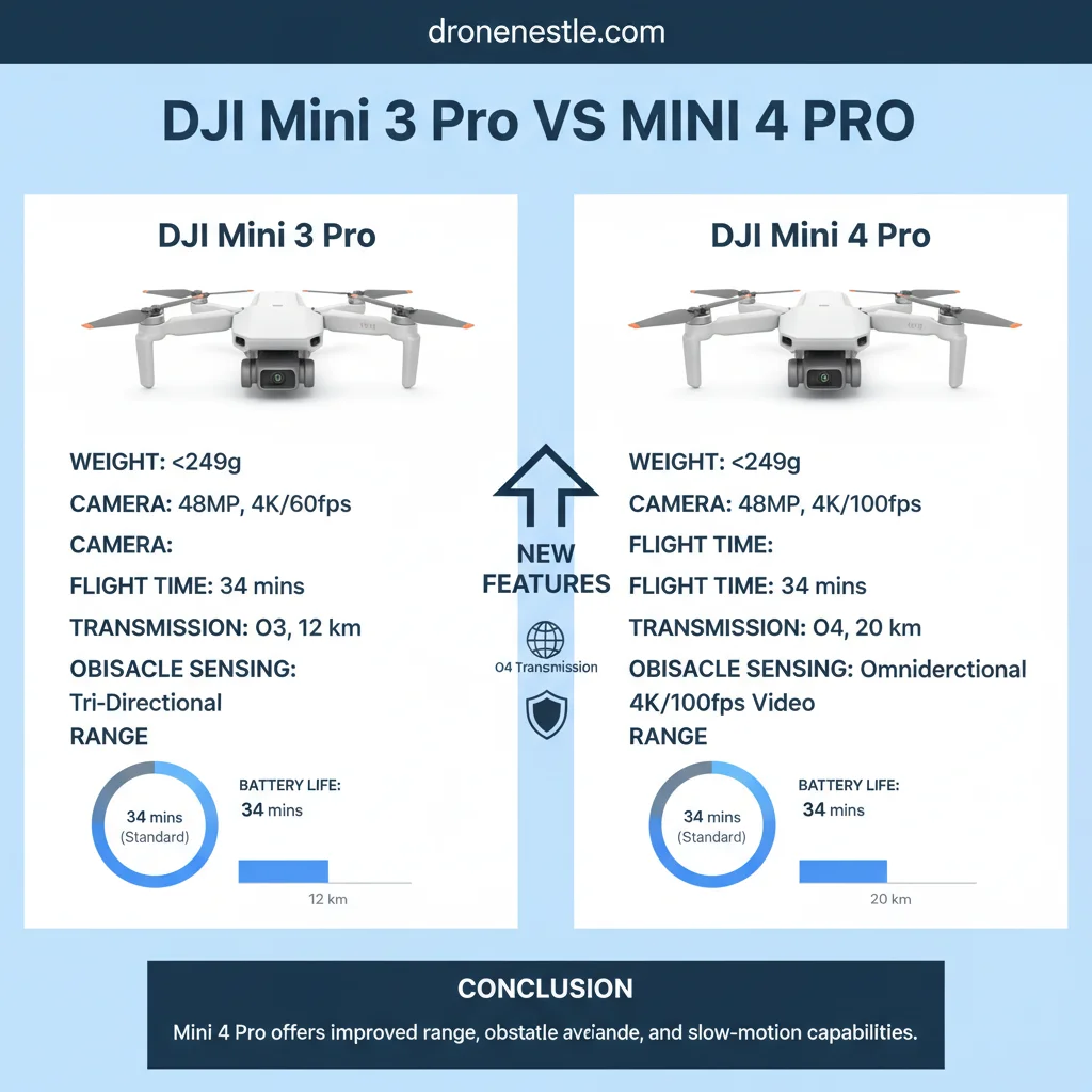 DJI Mini 3 Pro vs Mini 4 Pro: Specs, Features, and Upgrade Advice