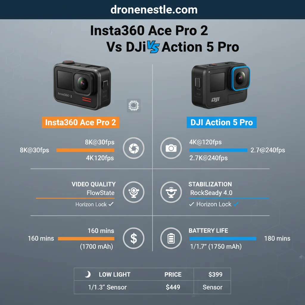 Insta360 Ace Pro 2 vs DJI Action 5 Pro: Specs and Buying Advice